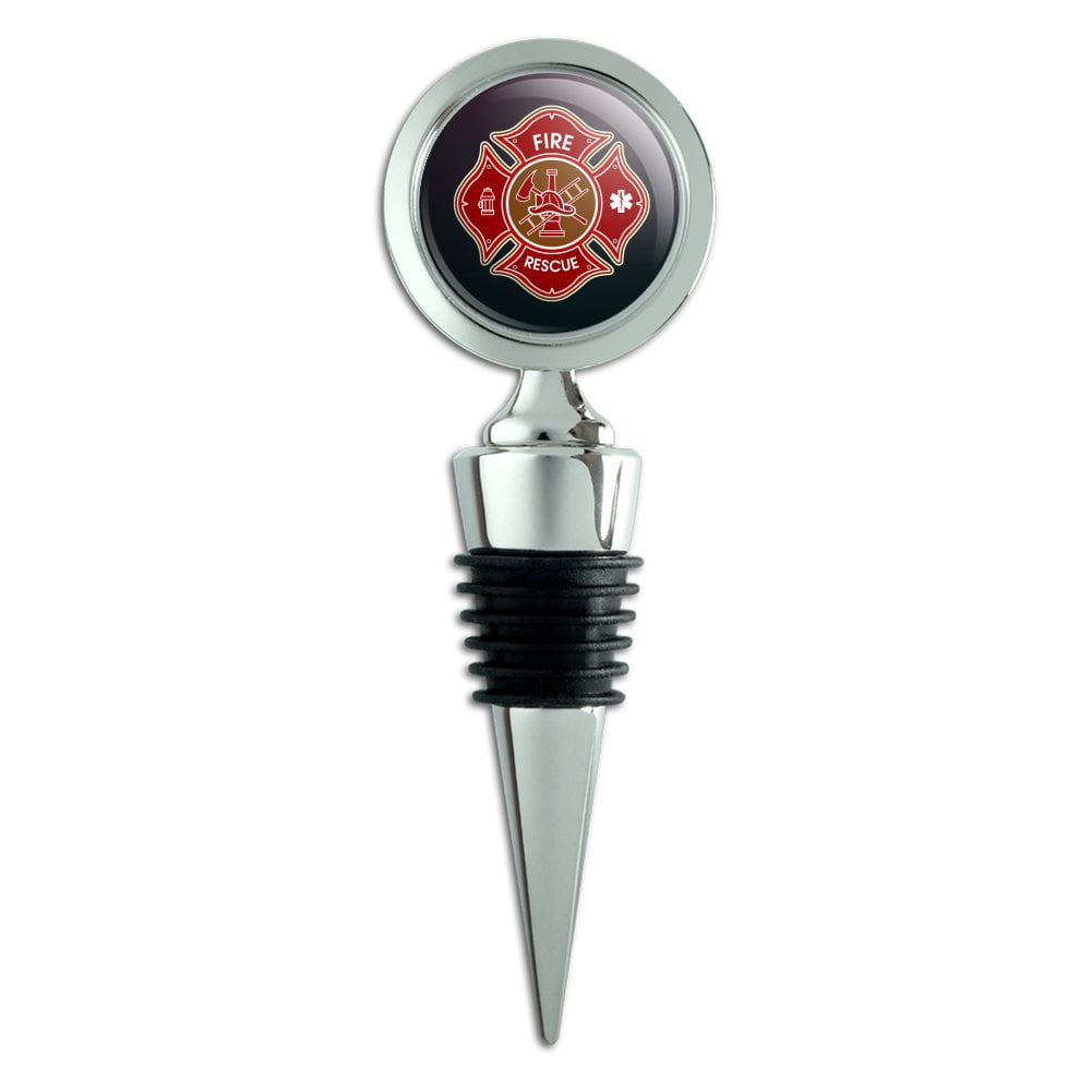Firefighter Fire Rescue Maltese Cross Wine Bottle Stopper - Walmart ...