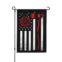 Firefighter Fireman Fire Flag Garden Flag 12.5 X 18 Inch Double Sided, Decorative Flag Balcony Courtyard Indoor Welcome Garden Flag