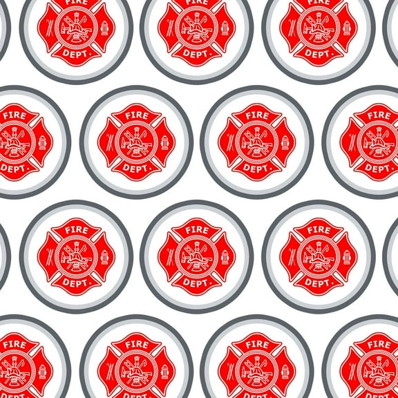 Firefighter Firemen Maltese Cross Red Premium Gift Wrap Wrapping Paper Roll