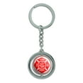 thumbnail image 1 of Firefighter Firemen Maltese Cross Red Spinning Circle Metal Keychain, 1 of 1