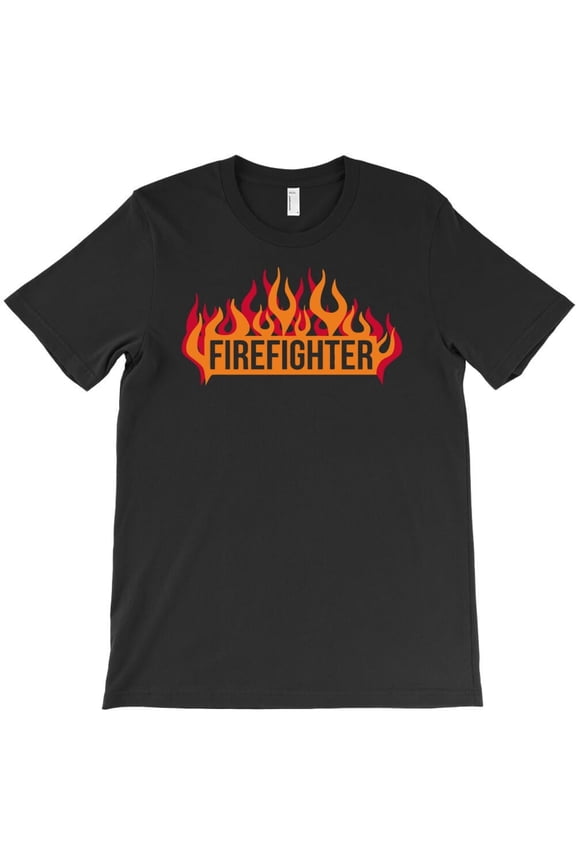Firefighter Flames Funny First Responder Fire Department Graphic H29875 T-Shirt, for Men and Women, Up to Size 5XL