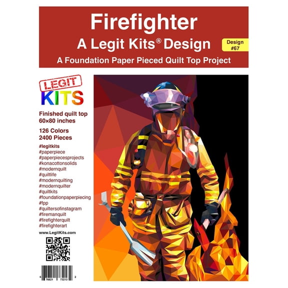 Firefighter Foundation Paper Pieced Pattern