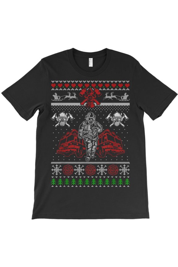 Firefighter Funny Christmas Sweater Funny St. Nick Xmas 2022 Holiday Graphic T-Shirt G10978, Up to 5XL
