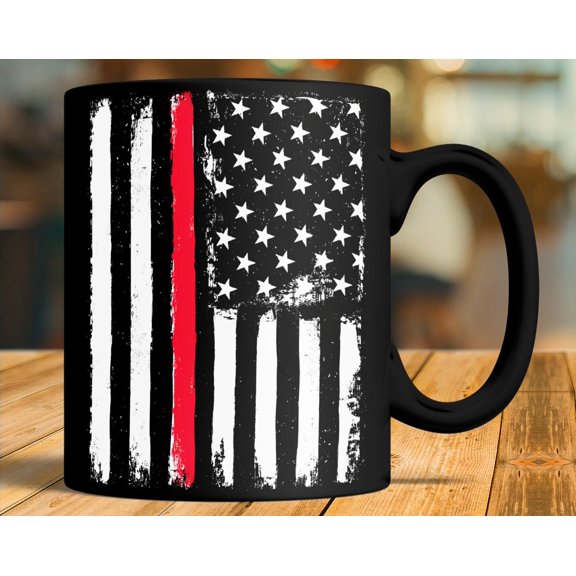 Firefighter Gifts Firefighter Mug Thin Red Line Mug Fire Department Firefighter Wife
