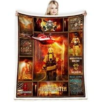 Firefighter Gifts for Men Firefighter Blanket Firemen Throw Blanket Firefighters' Day Birthday Gift Idea Fireman Practitioner Throw Blankets Fleece Soft Cozy Luxury Gifts for Firefighters