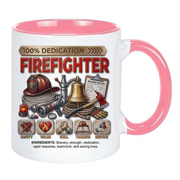 Firefighter Gifts for Men Coffee Mug,  Fireman Station Retirement Birthday Gift for Dad, Husband, 11oz