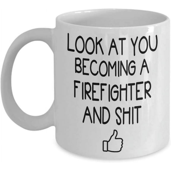 Firefighter Graduation Coffee Mug Gift Idea For Him Her Men Women Volunteer Fireman Tea Cup Mother's day Father's day