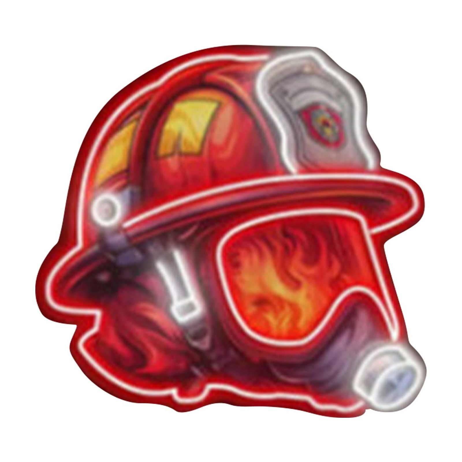 Firefighter Helmet Neon Sign - Eye-Catching LED Neon Firefighting Wall ...