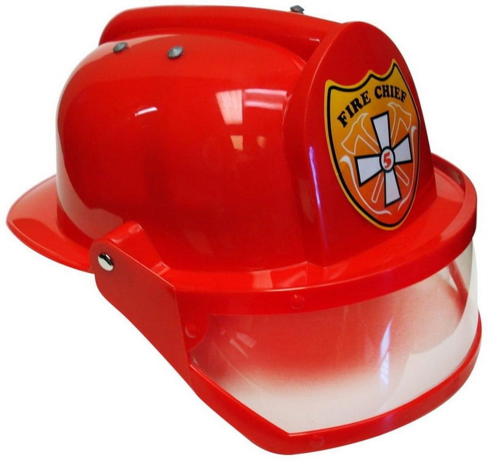 Adult Child Fire Chief Firefighter Fireman Helmet with Visor Costume