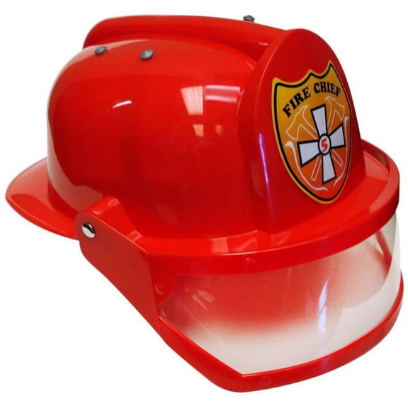 Firefighter Helmet with Visor Child Costume Accessory Red