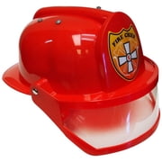 Firefighter Helmet with Visor Child Costume Accessory Red