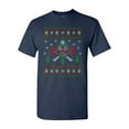thumbnail image 1 of Firefighter Hero Ugly Christmas Sweater Funny Humor DT Adult T-Shirt Tee, 1 of 2