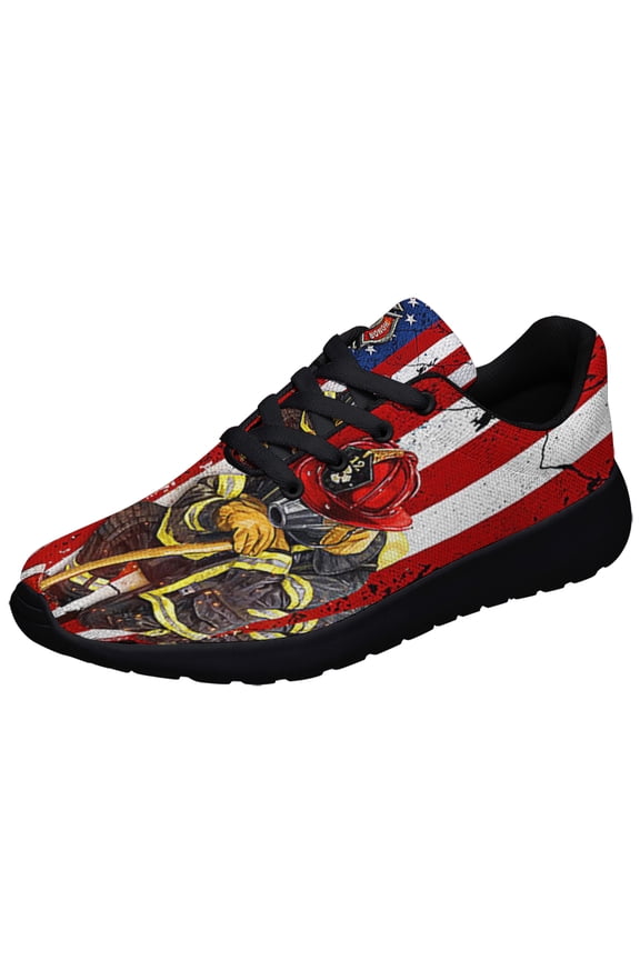 Firefighter Honor Respect Courage Shoes Sneakers Black Size 9.5