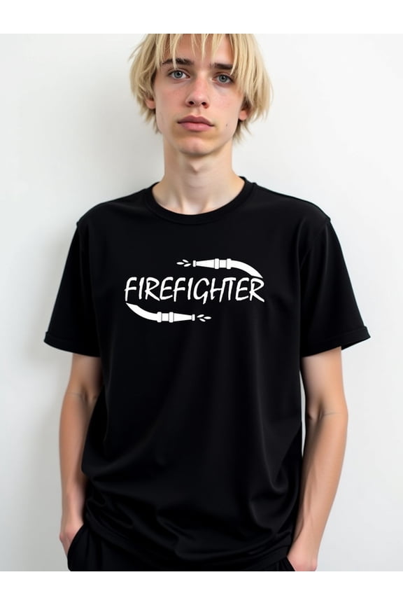 Firefighter Hose T-Shirt mens t-shirts black elegantly casual summer and spring season Hip-hop street style Basic Unisex Shirt Graphic Tee tshirts