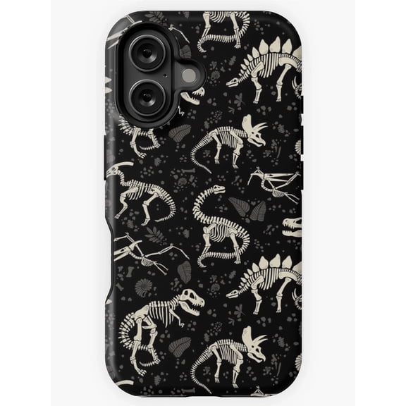 Dinosaur Fossil Bone Art Phone Case for iphone 17 16 15 14 13 12 11 Pro Max