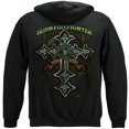 thumbnail image 1 of Firefighter Irish Celtic Cross Firefighter 8oz 50/50 Black Hooded Sweat Shirt 4X-Large, 1 of 1
