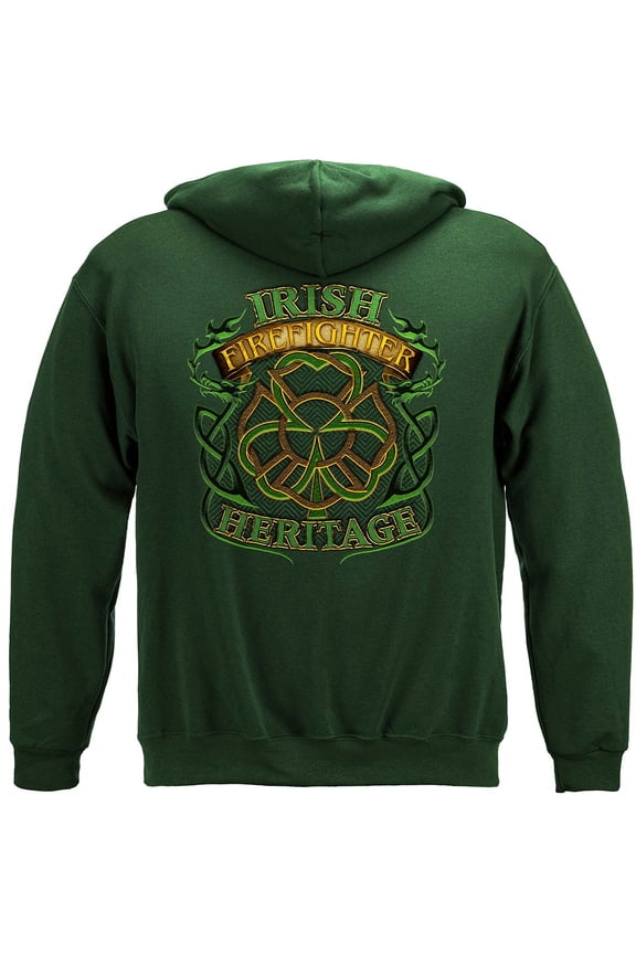 Firefighter Irish Heritage Maltese Sweatshirt by , Forest Green, XL