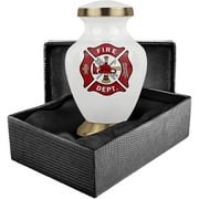Firefighter Keepsake urn for adult cremation ashes – Qnty 1 - A Fitting Resting Place for Your Heroic Fireman Lost – with Velvet Bag