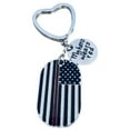thumbnail image 1 of Firefighter Keychain, Some Never Meet Their Hero, But I Raised Mine Jewelry Gift for Firefighter Mom or Dad, 1 of 4