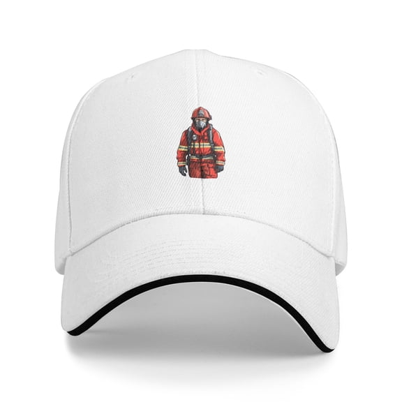Firefighter Logo Men Women Sandwich Cap Classic Baseball Capunisex Adjustable Casquette Dad Hat