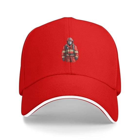 Firefighter Logo Men Women Sandwich Cap Classic Baseball Capunisex Adjustable Casquette Dad Hat