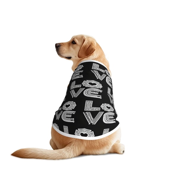 Firefighter Love Dog T Shirts Vest for Dogs Fit - Spring, Summer, Fall Wear for Large Breed 3X-Large