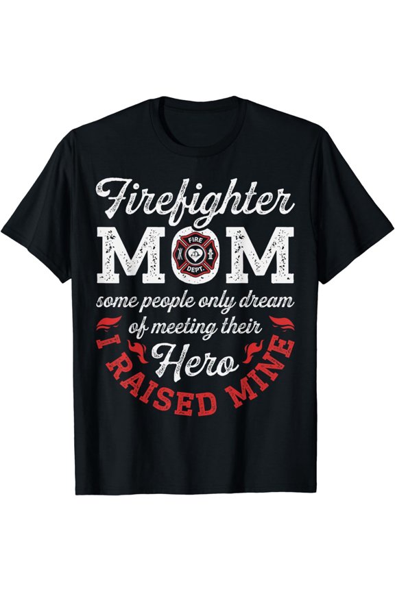 Firefighter Mom Firewoman Proud Moms Mother's Day Vintage T-Shirt