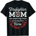 thumbnail image 1 of Firefighter Mom Firewoman Proud Moms Mother's Day Vintage T-Shirt, 1 of 3