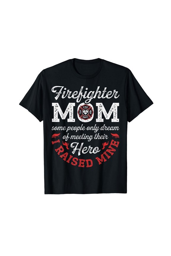 Firefighter Mom Mother's Day Thin Red Line Firefighting T-Shirt