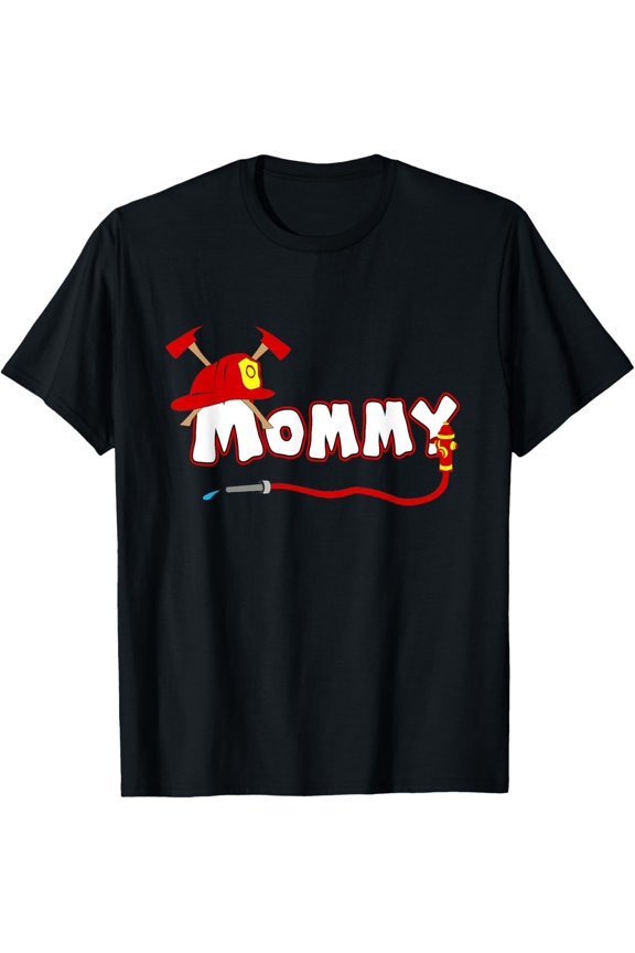 Firefighter Mommy Mom Shirt Fire Department Hydrant Gift T-Shirt