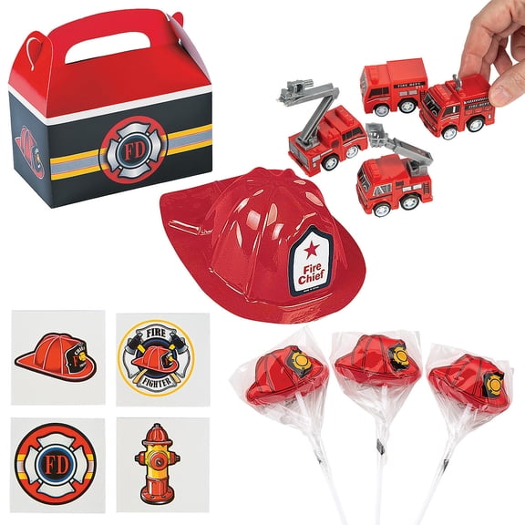 Firefighter Party Favor Kit for 12