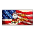 thumbnail image 1 of Firefighter Persian Hero Rescue Fire Dept Fireman USA Flag Desk Mat Full Keyboard Mouse Pad Cat Lover Kitten Owner Gifts Large Mousepad - 02026, 1 of 5