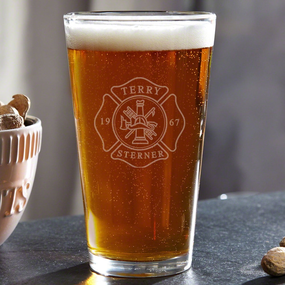 Firefighter Personalized Pint Glass