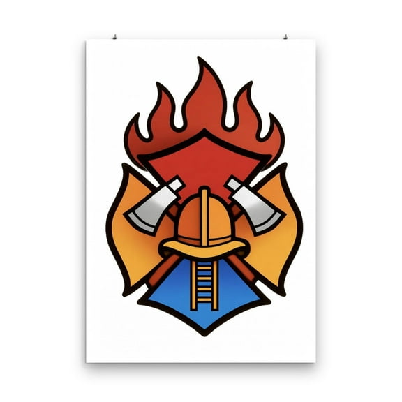 Firefighter Pride Artwork - Firehouse Decor - 13x19 Poster Print - Wall Art