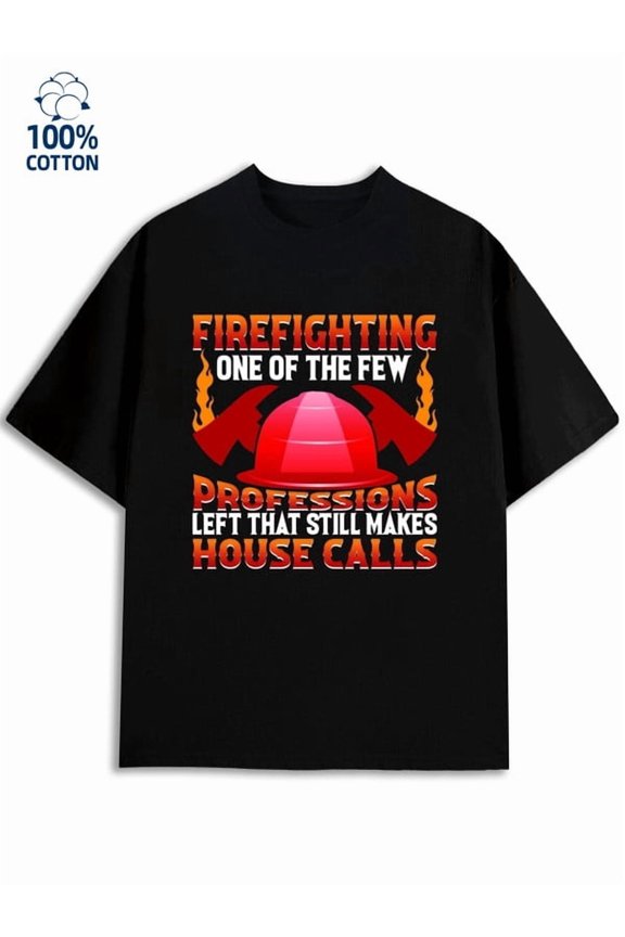 Firefighter Pride men dad 180G 100% Cotton black daughter funny Retro Unisex Shirt Graphic Tee tshirts Retro Unisex Shirt Short Sleeve tshirts Fashion Unisex Shirt Printed tshirts