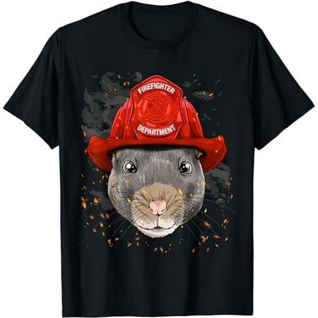 Firefighter Rat Mouse Fire Department Fireman Rodents Animal T-Shirt