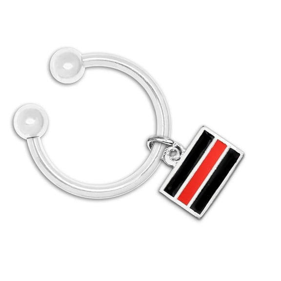 Firefighter Red Line Key Chains