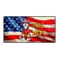 thumbnail image 1 of Firefighter Siberian Husky Hero Rescue Fire Dept Fireman USA Flag Desk Mat Full Keyboard Mouse Pad Husky Dog Lover Gifts Large Mousepad - 02026, 1 of 5