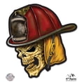 thumbnail image 1 of Firefighter Skull - 5" Vinyl Sticker - For Car Laptop I-Pad - Waterproof Decal, 1 of 1