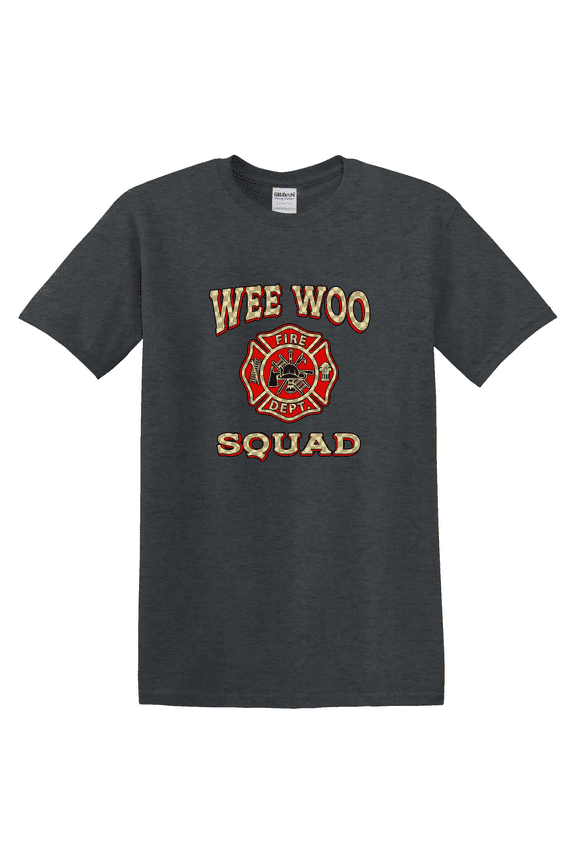 Firefighter Squad Badge Fire Truck Rescue Service Graphic Design T-Shirt