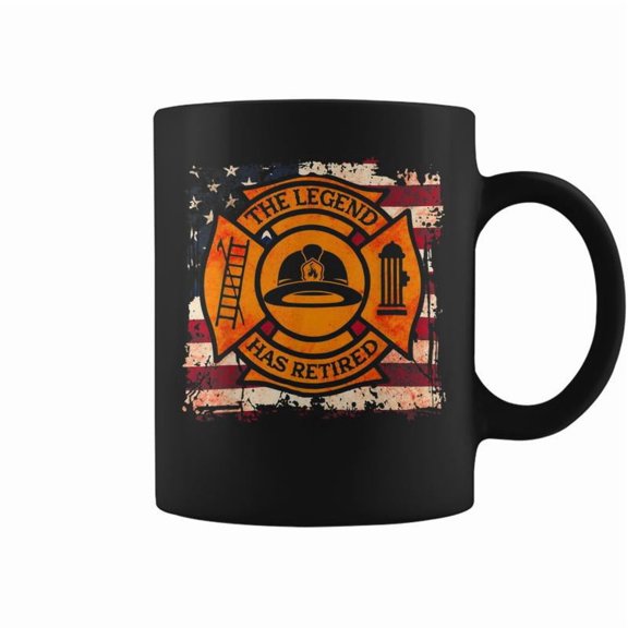 Firefighter The Legend Has Retired Fireman Firefighter Coffee Mugs