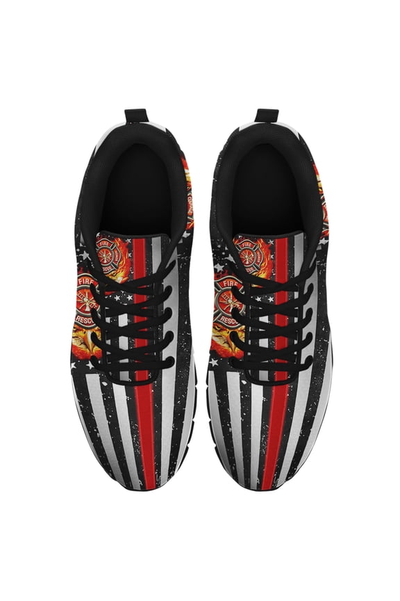 Firefighter The Thin Red Line Running Shoes Sneakers Mesh Black Size 3.5