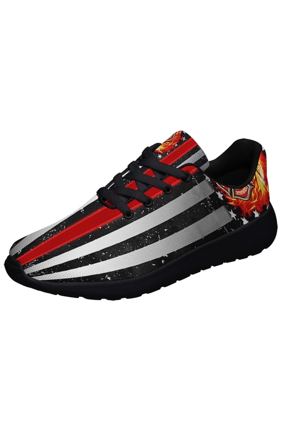 Firefighter The Thin Red Line Shoes Sneakers for Women Men Black Size 5