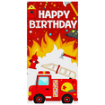 thumbnail image 1 of Firefighter Themed Happy Birthday Banner Background Decorations for Birthday Party Photography Props Backdrop Party Supplies Kids Celebration Decor, 1 of 8