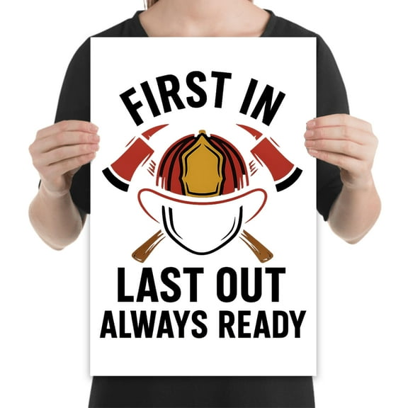 Firefighter Tribute Poster - Wall Art for Heroes Gift
