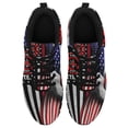 thumbnail image 1 of Firefighter Veteran American Flag Us Running Shoes Sneakers Mesh Black Size 8, 1 of 5