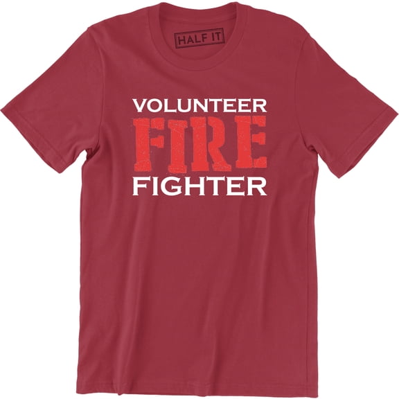 Firefighter Volunr Fire Rescue Thin Red Line Department Mens T-Shirt