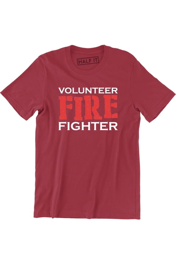 Firefighter Volunr Fire Rescue Thin Red Line Department Mens T-Shirt