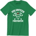 thumbnail image 1 of Firefighter Volunr Fire Rescue Thin Red Line Department Mens Tee Shirt, 1 of 4