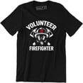 thumbnail image 1 of Firefighter Volunr Fire Rescue Thin Red Line Department Mens Tee Shirt, 1 of 4